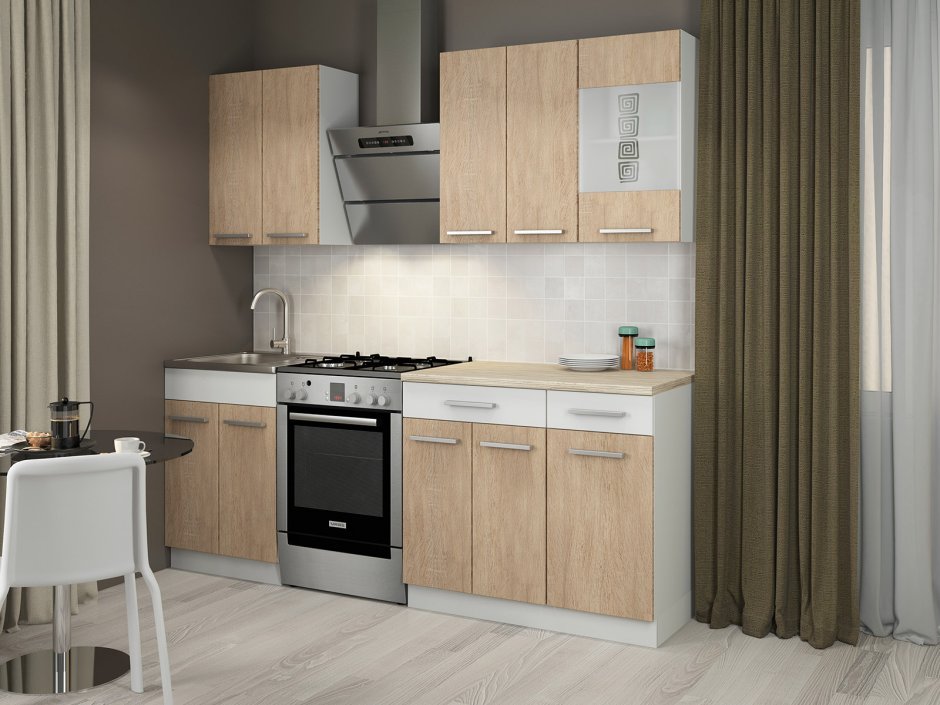 Кухня Шервуд дуб сонома темный