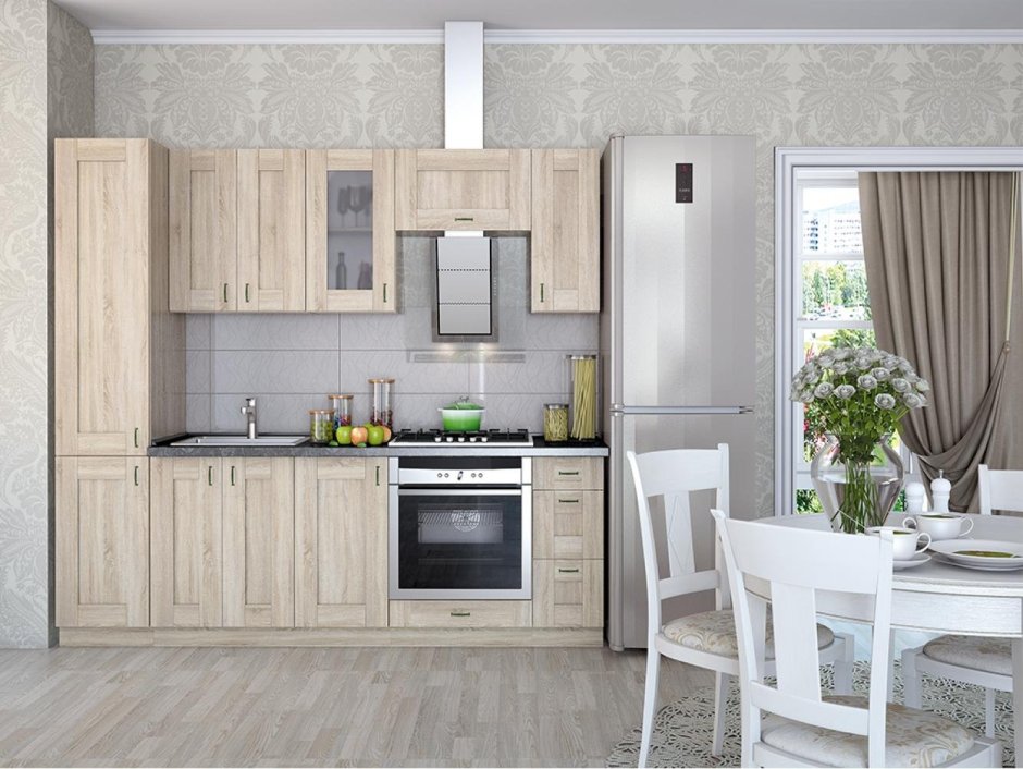 Кухня дуб сонома темный