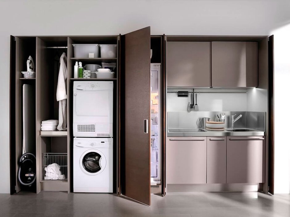 Стиралка встроенная в шкаф