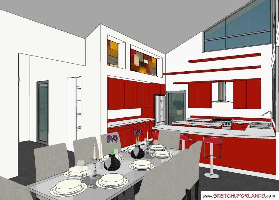 Sketchup кухня