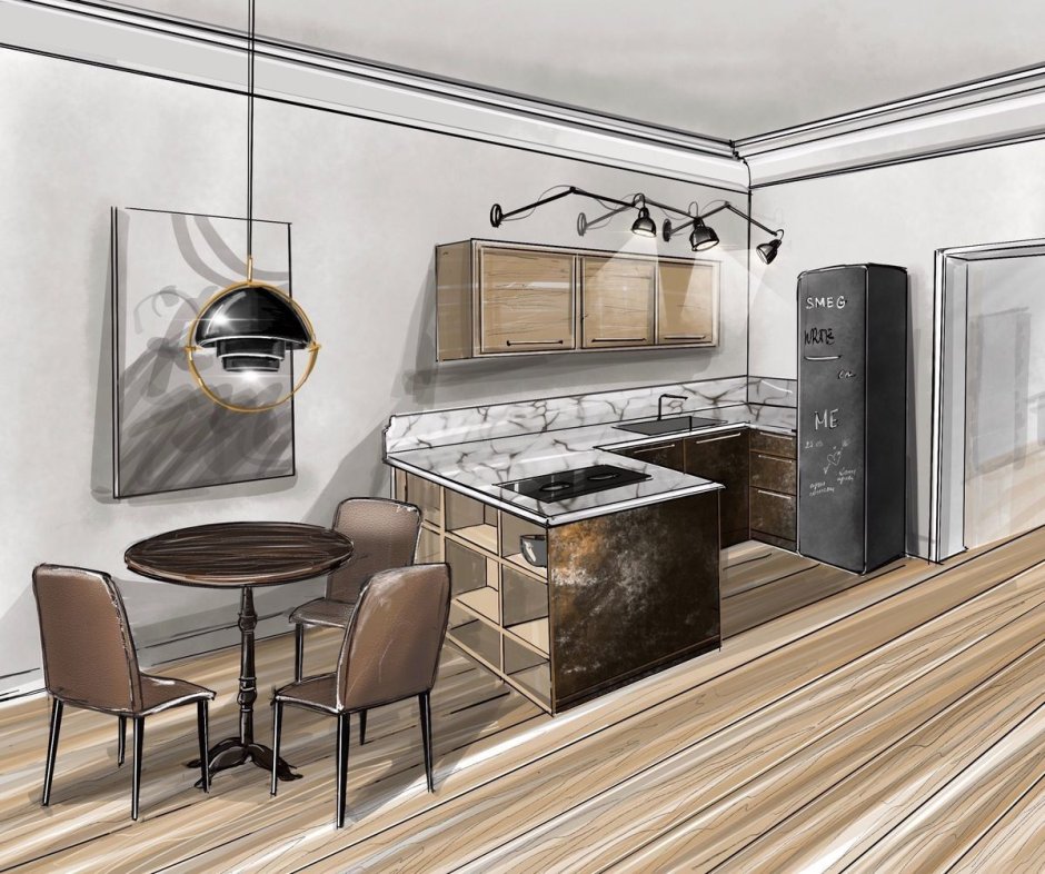 Рендеры интерьеров в Sketchup