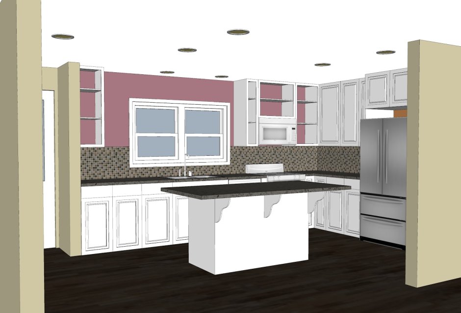 Кухонная стенка скетчап