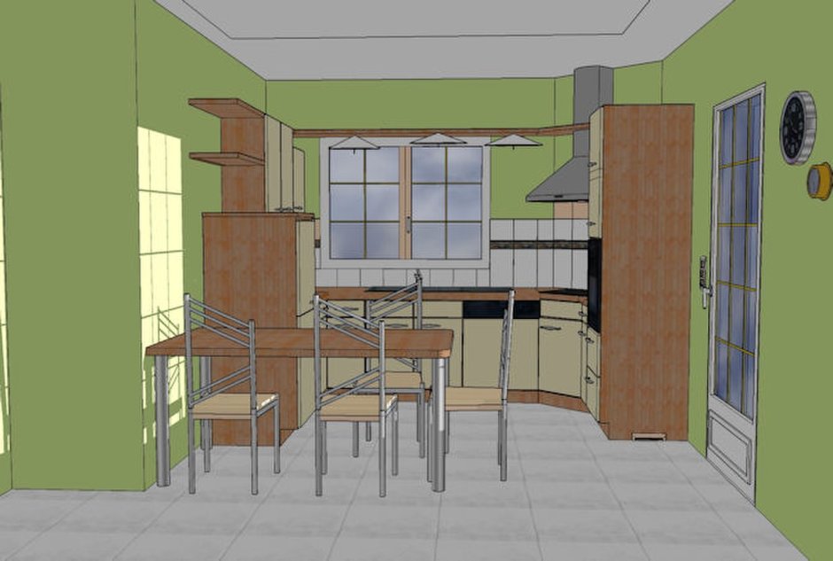 Кухня икеа Sketchup