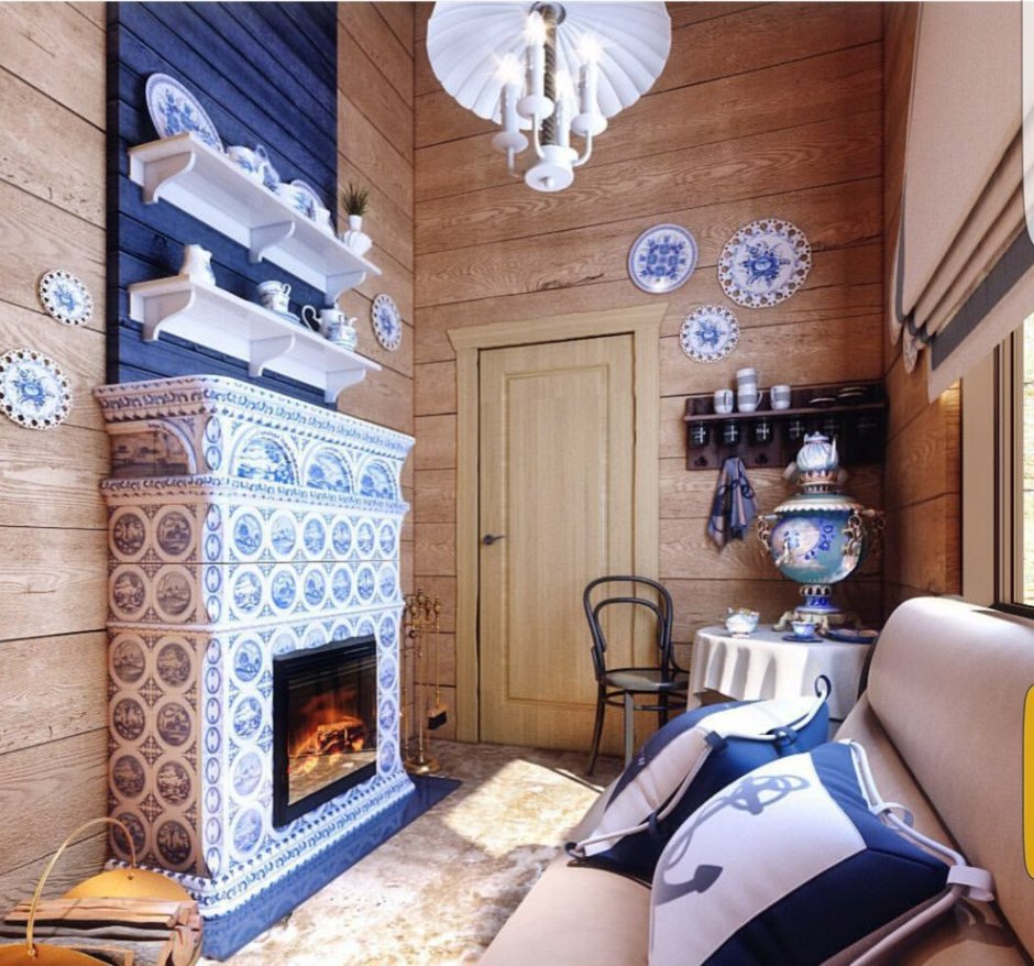 Голландская печь с изразцами