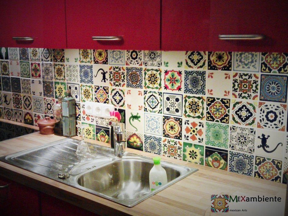 Кухонный фартук изразцы