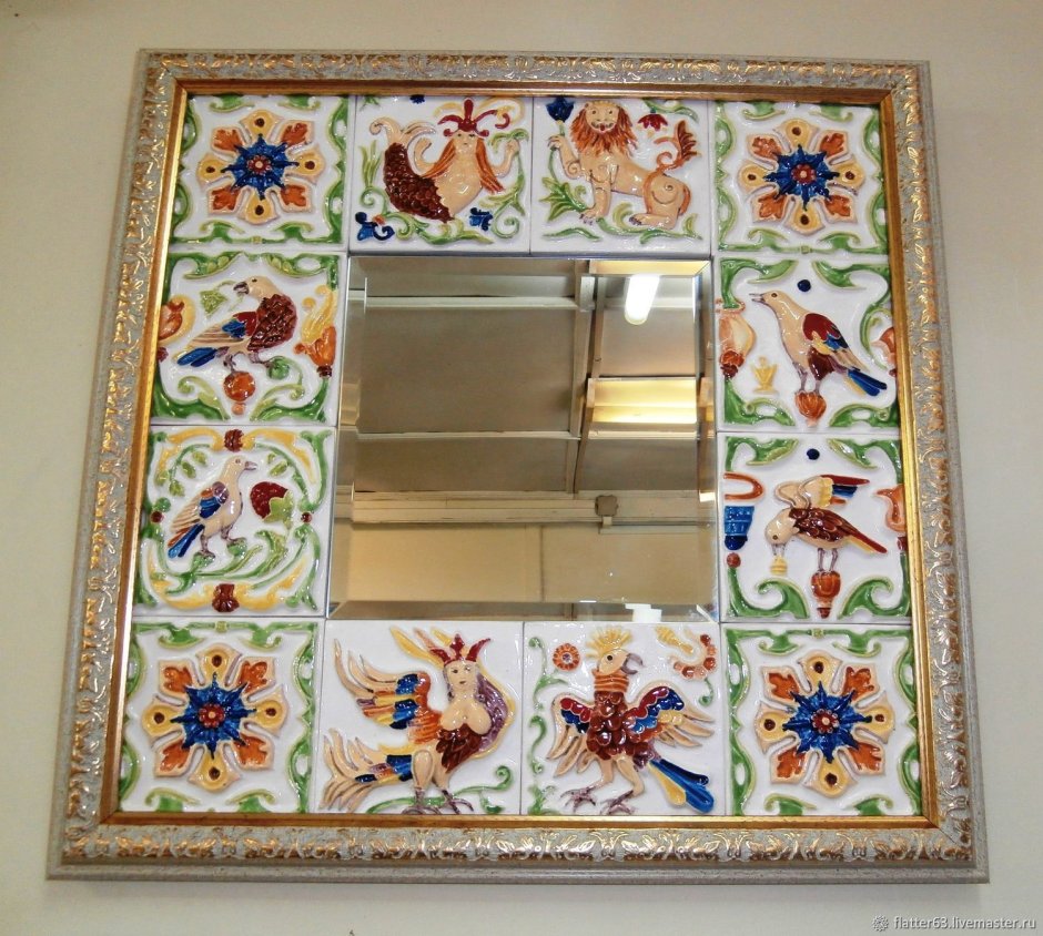 Зеркало из изразцов