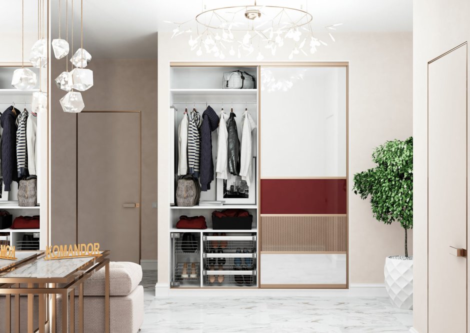 Шкаф-купе с зеркалом Komandor