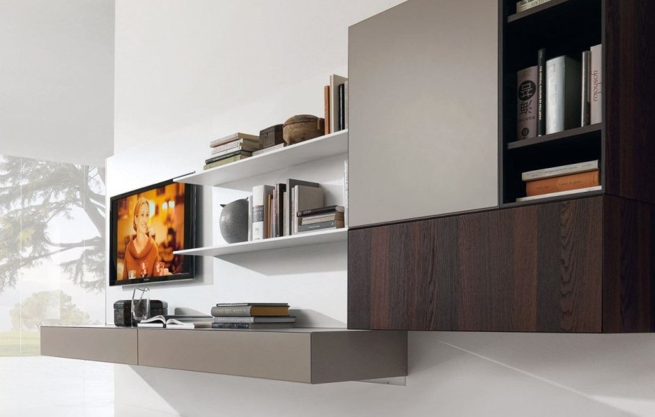 Навесные шкафы в гостиную