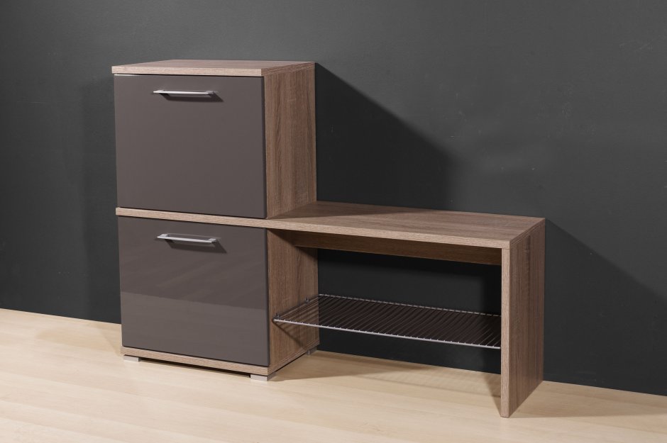 Угловая обувница с сиденьем