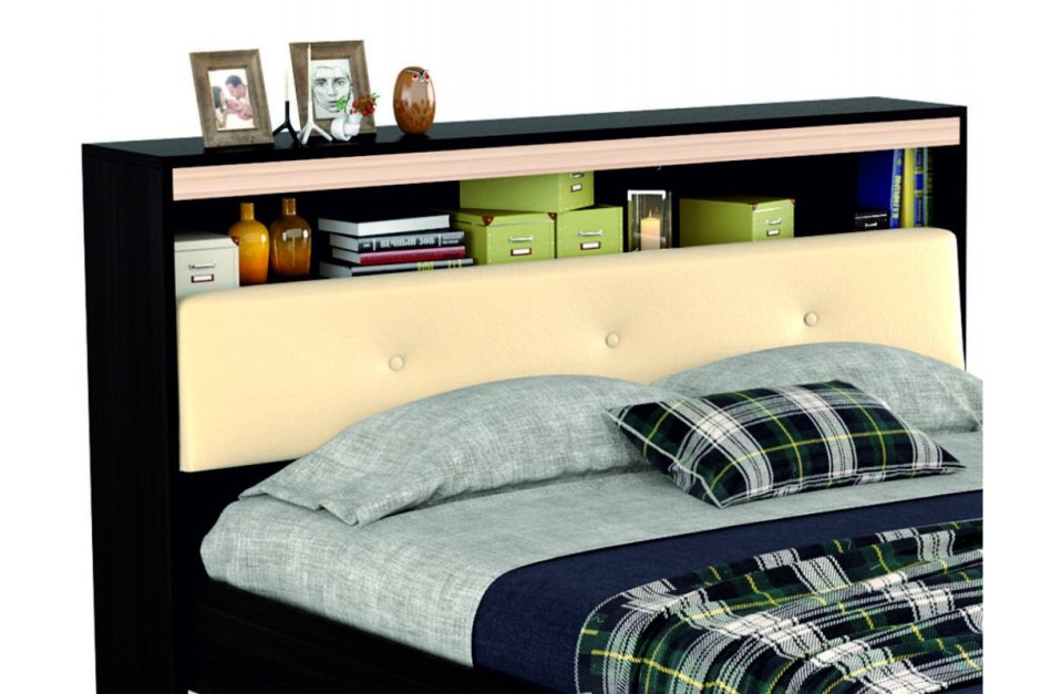 Кровать Виктория эко-п с блоком и ящиками 140