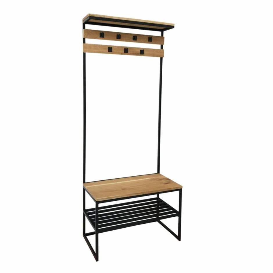 Вешалка с обувницей в прихожую лофт