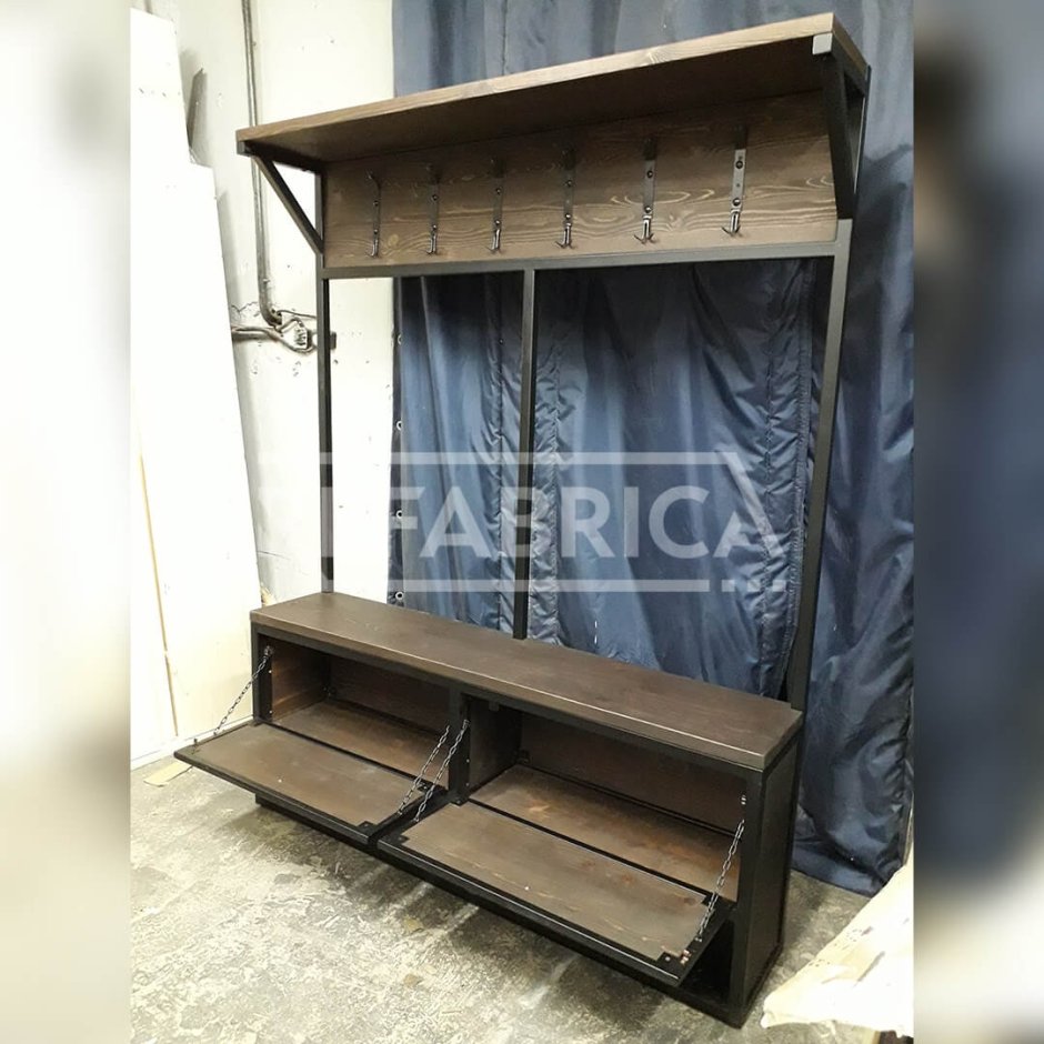 LH-24 вешалка с обувницей в прихожую лофт