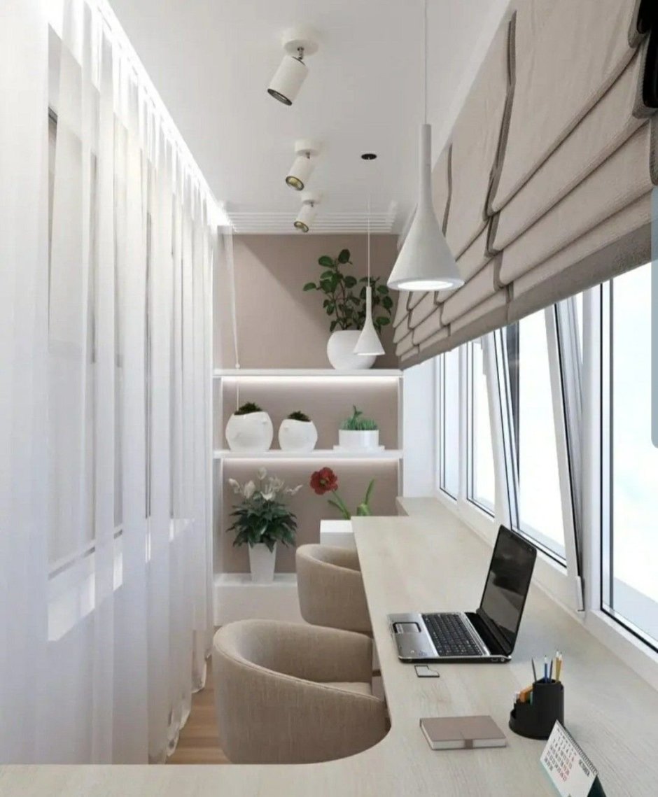 Уютные комнаты с красивым видам балкона