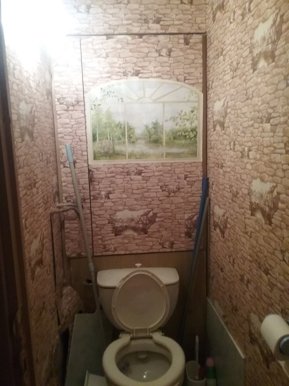 Отделка туалета пленкой