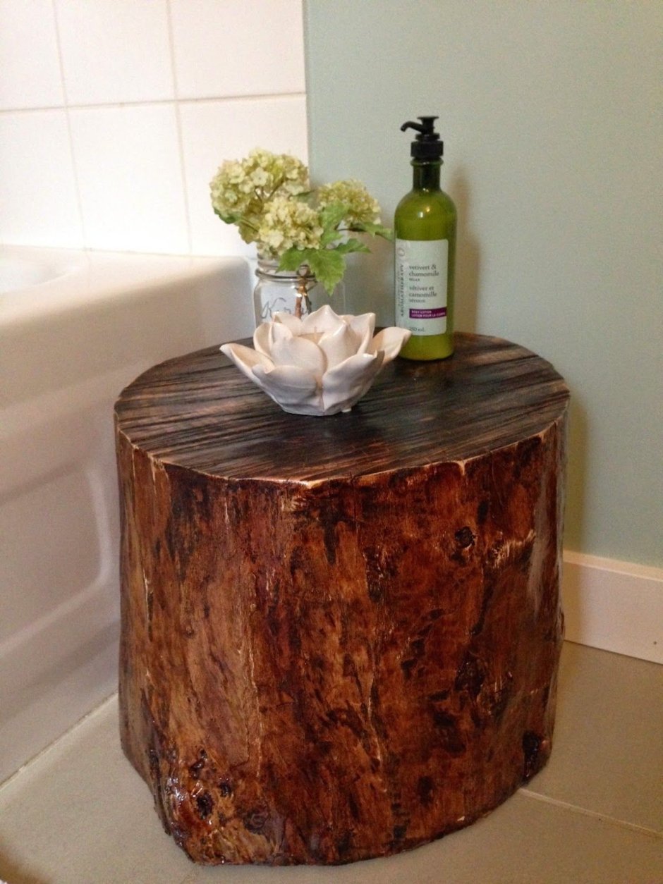 Столик из березового пня