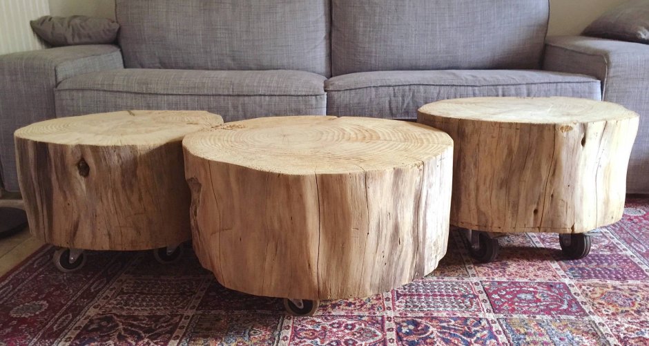 Журнальный столик из пня