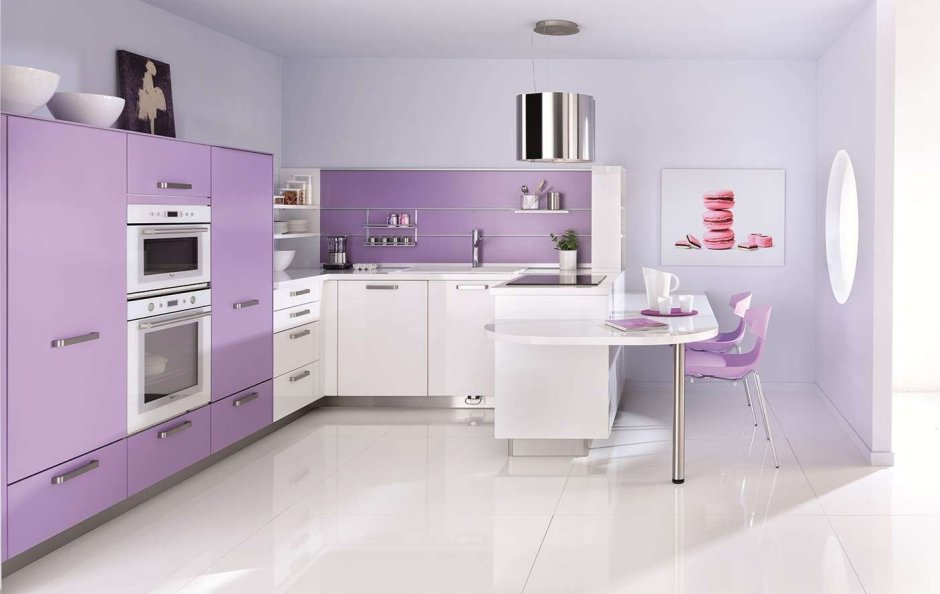 Кухня в лавандовом цвете