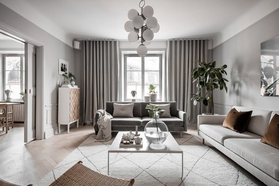 Серый интерьер