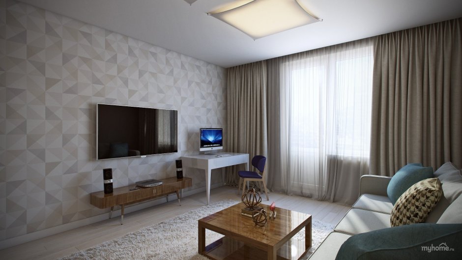 Обои в интерьере квартиры