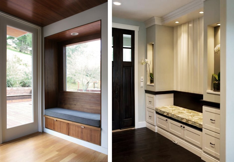 Прихожая с окном в частном доме