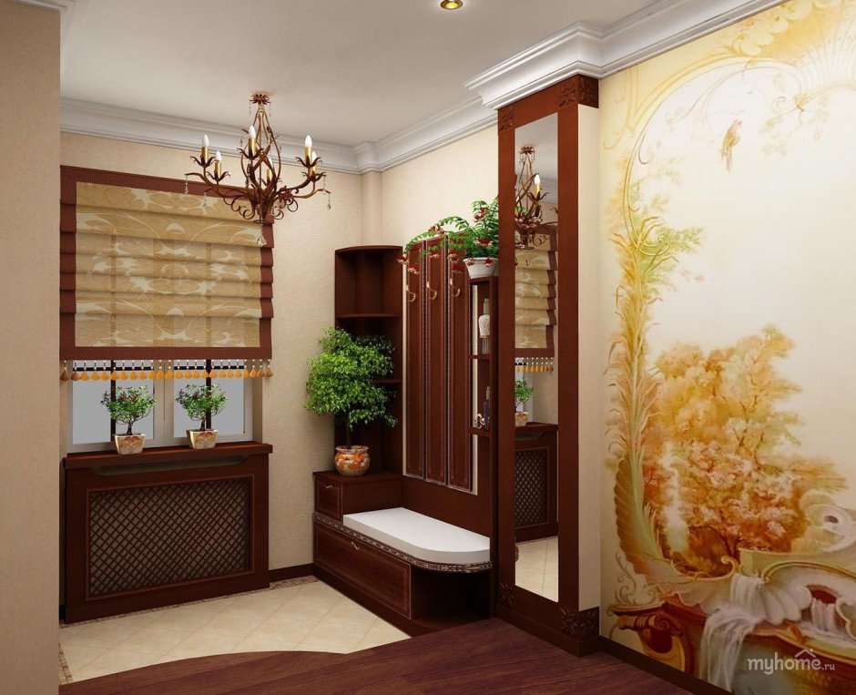 Интерьер прихожей с окном
