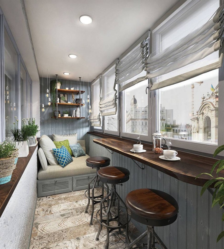 Отделка балкона 6 метров