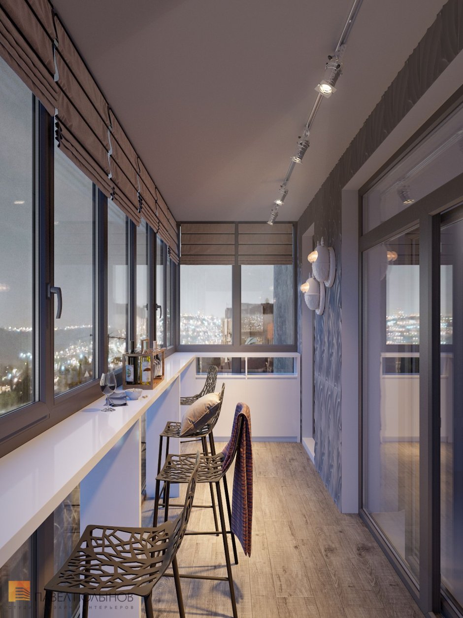 Шкаф на панорамном балконе