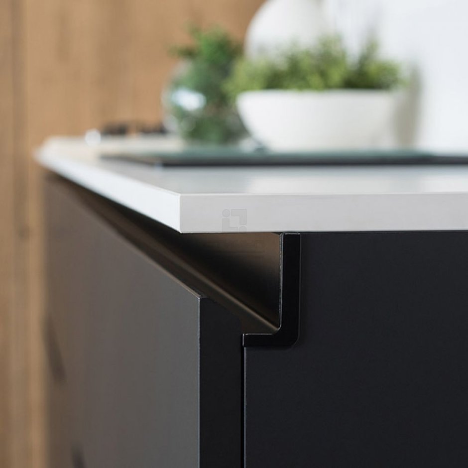 Профиль gola Firmax l-образный для нижних баз l=4200mm, алюминий черный