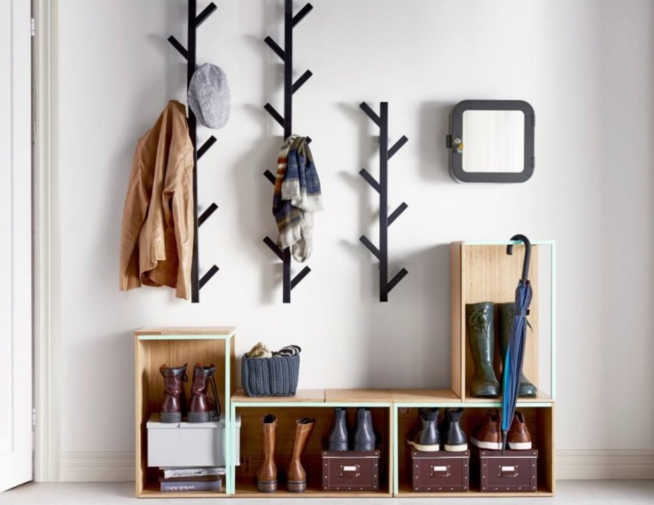 Вешалка в прихожую настенная икея