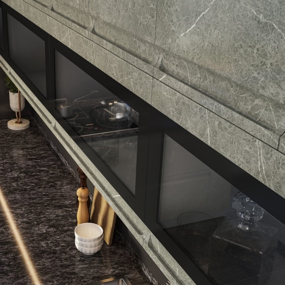 Кухня Эггер бетон Чикаго темный