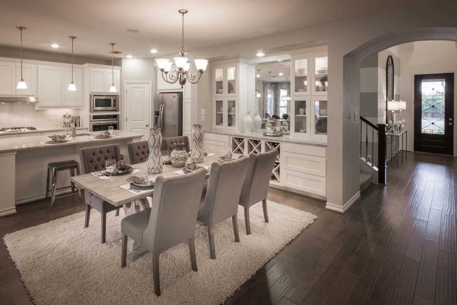 Кухня столовая в американском стиле