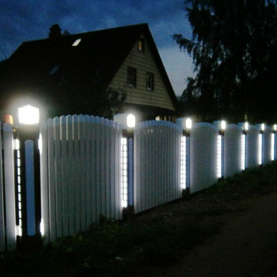 Освещение на Столбах забора