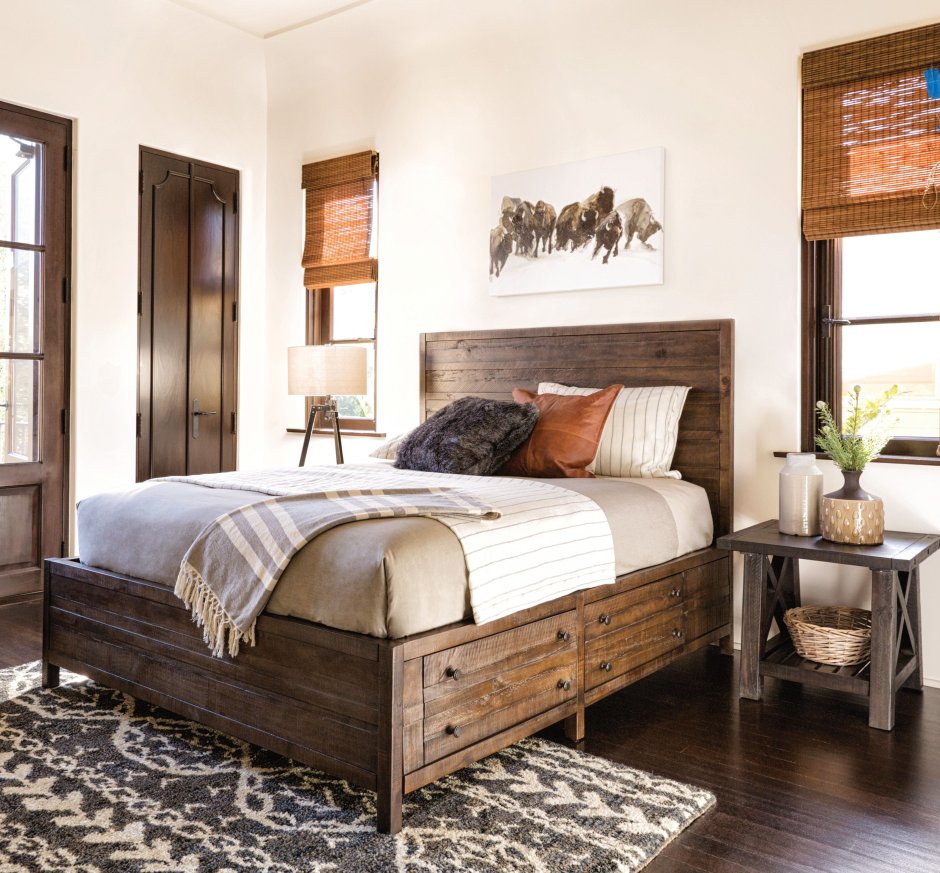 Спальня рустик