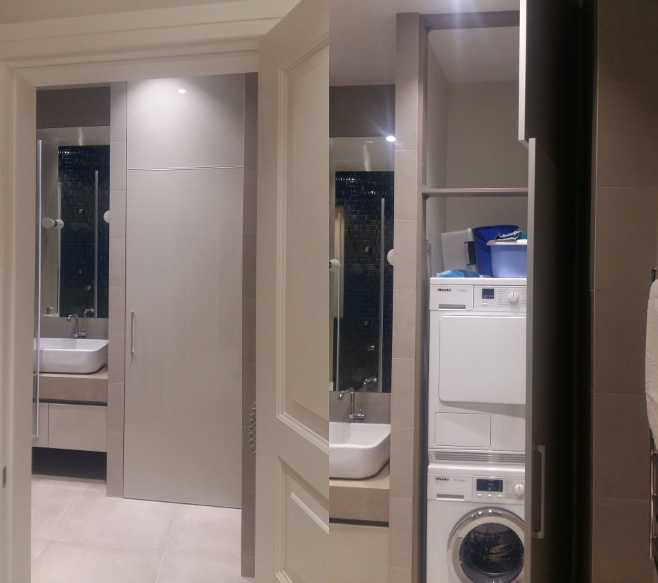 Шкаф со стиральной машиной в прихожую