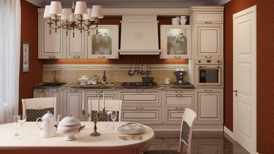 Классические шикарные кухни