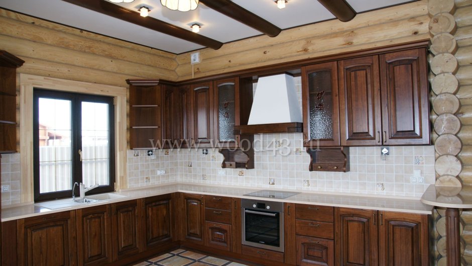Кухонный фартук плитка под дерево