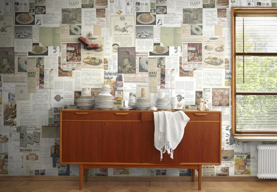 Газетный стиль в интерьере