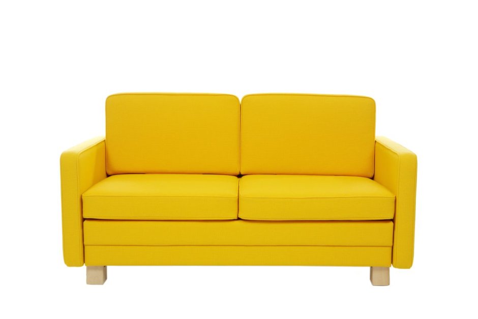 Красный кожаный диван