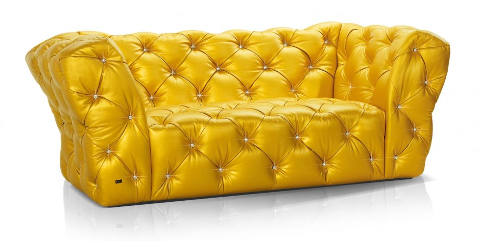 Диван ретро желтый