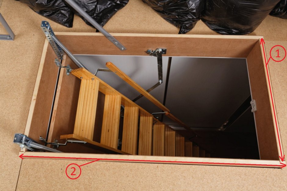 Лестница чердачная 60х100 утепленная