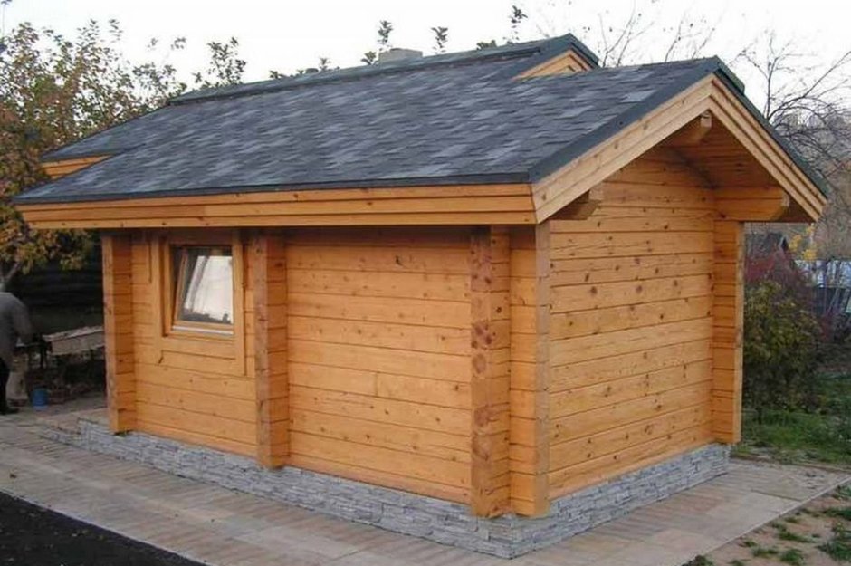 Баня 3х6 двускатная кровля