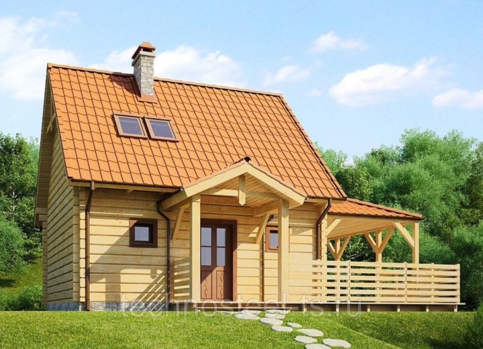 Небольшой домик из бруса