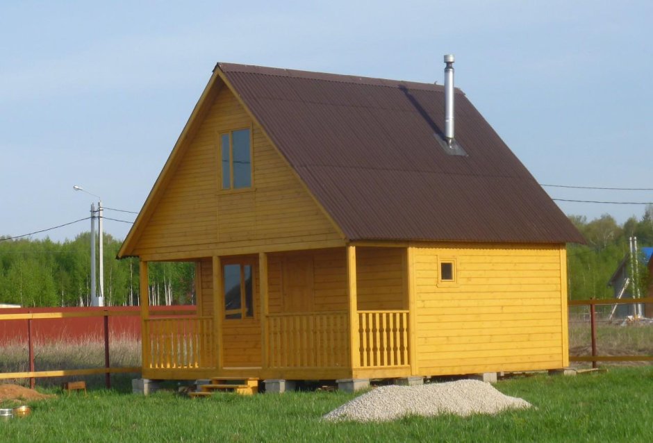 Крыша на баню двускатная