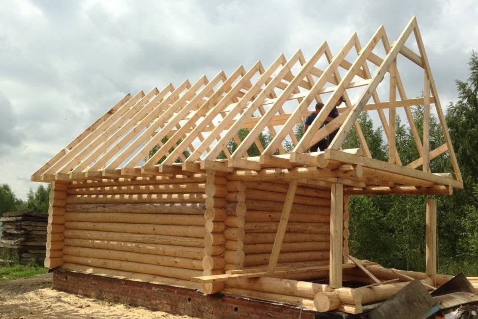 Стропильная система бани 4х6