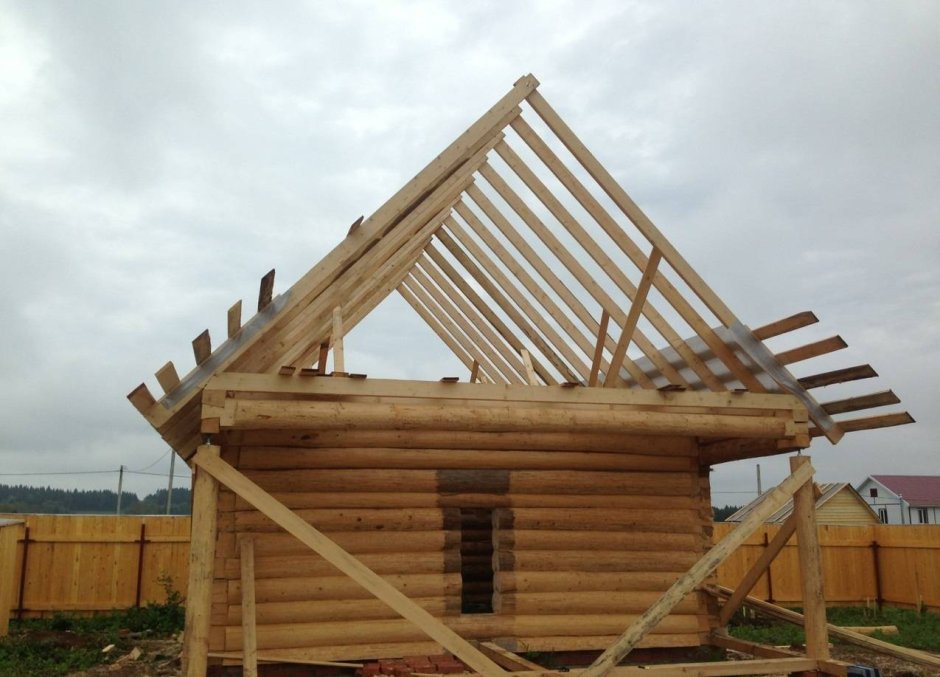 Стропильная система бани 4х6