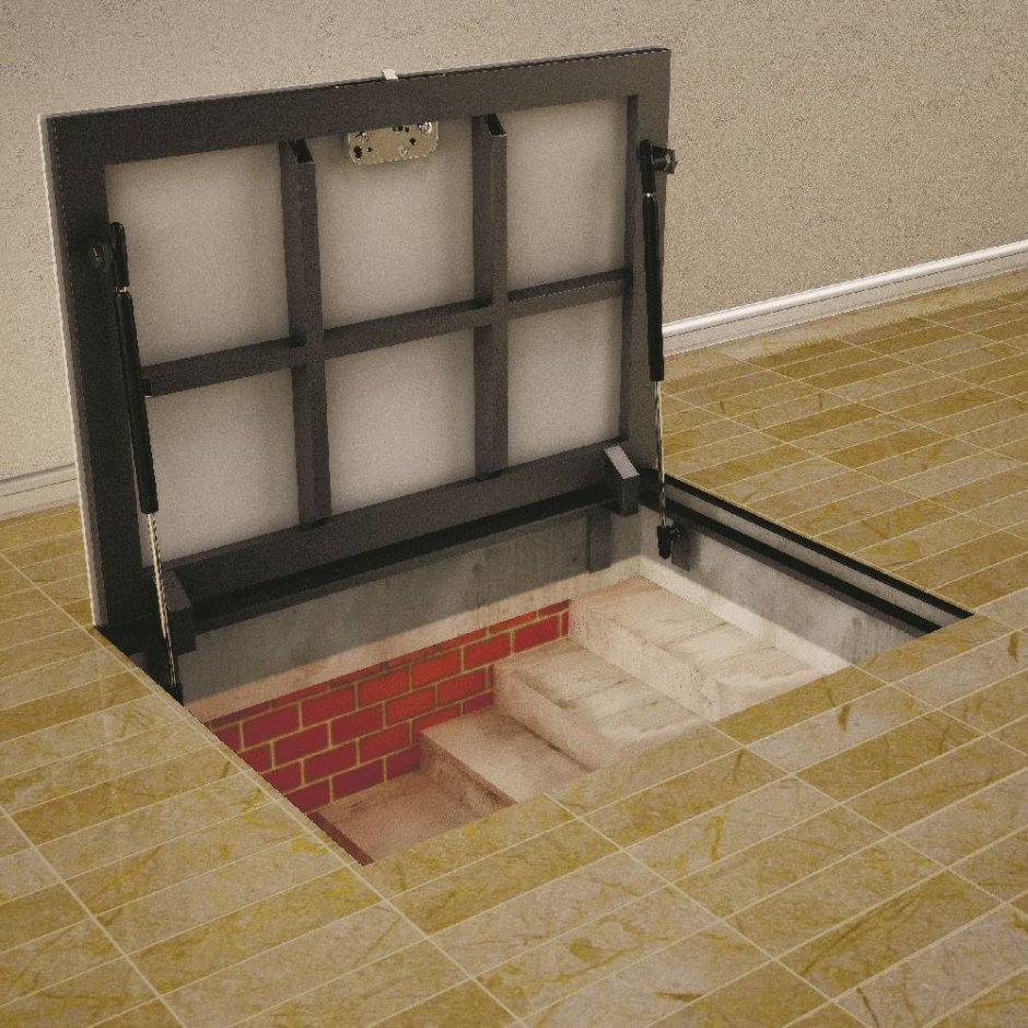 Деревянный люк в подвал