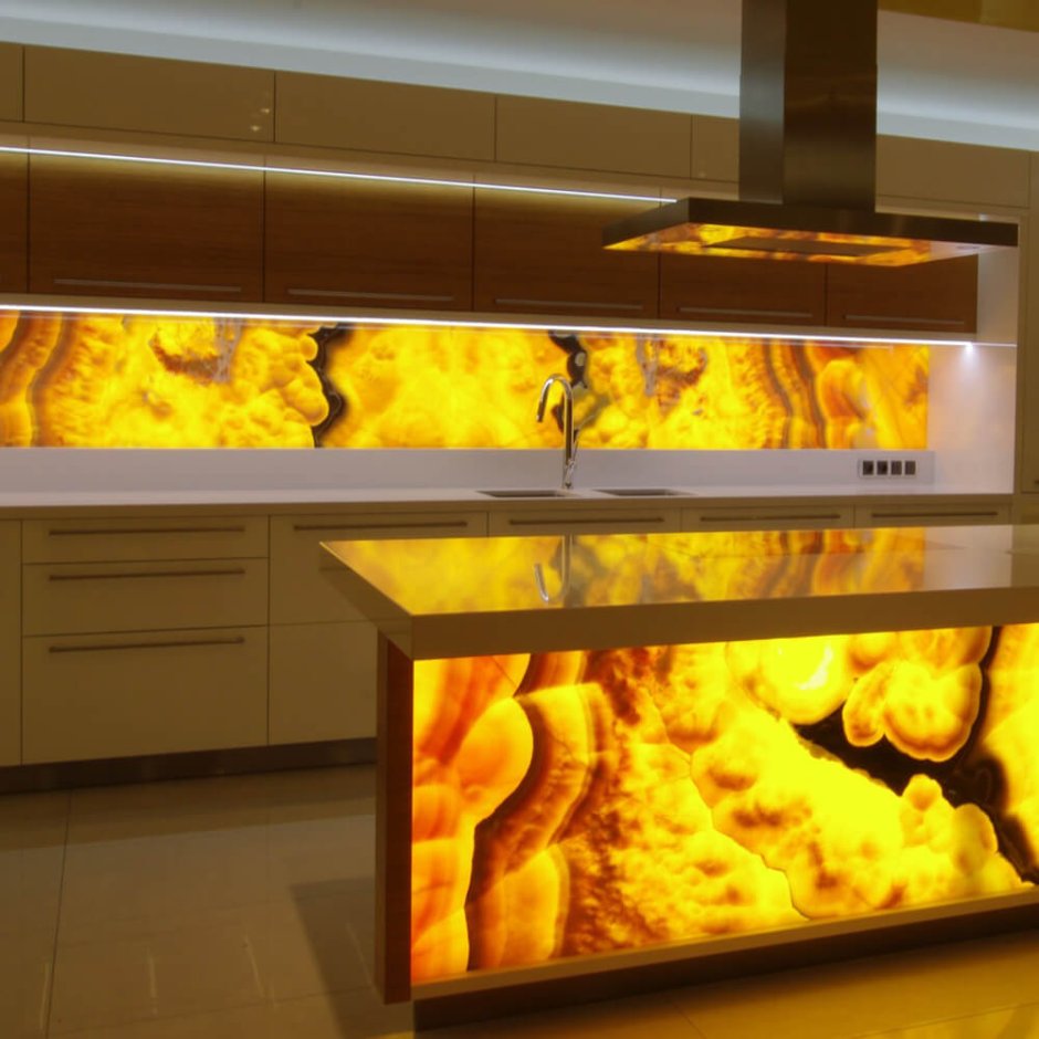 Оникс Миеле столешница с подсветкой