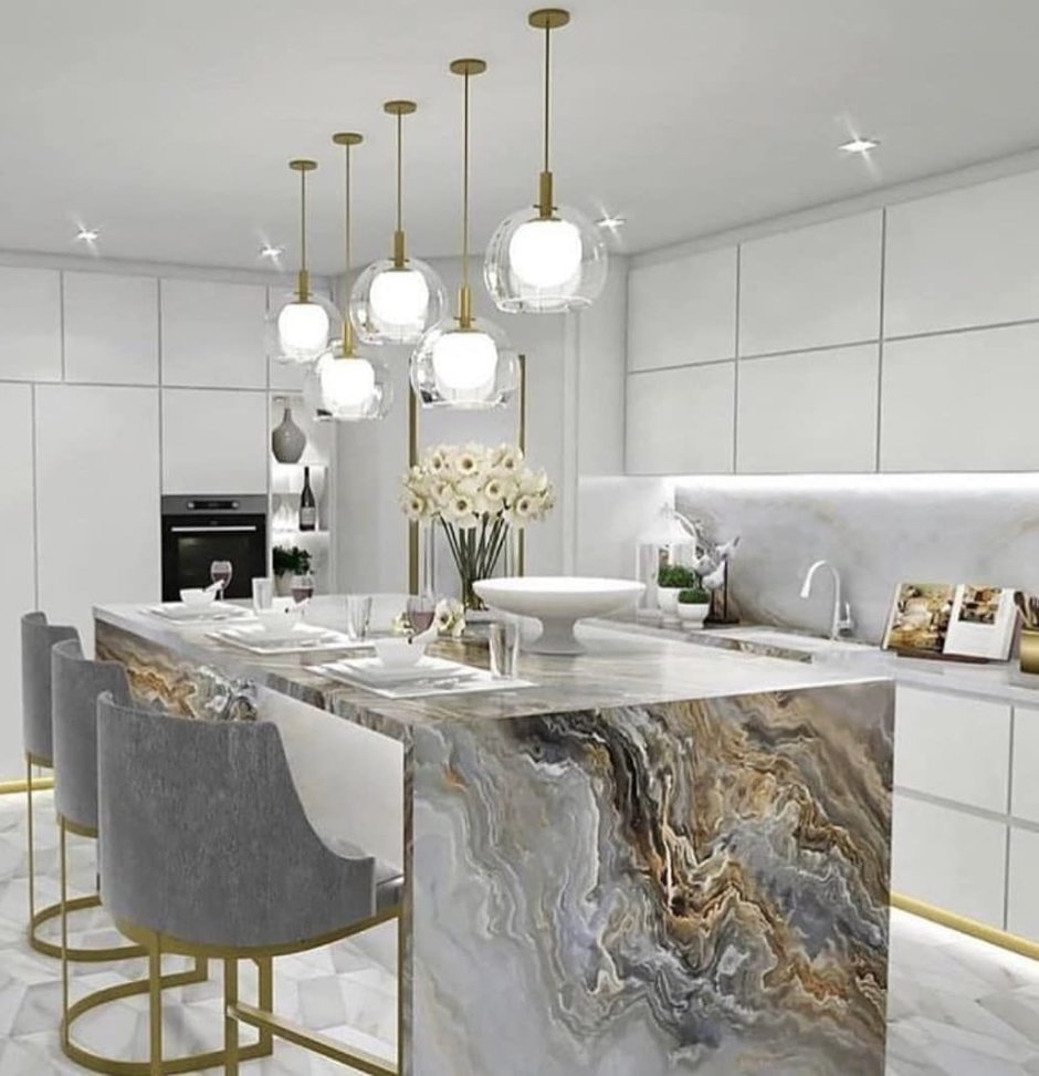 Гибкий камень на кухне