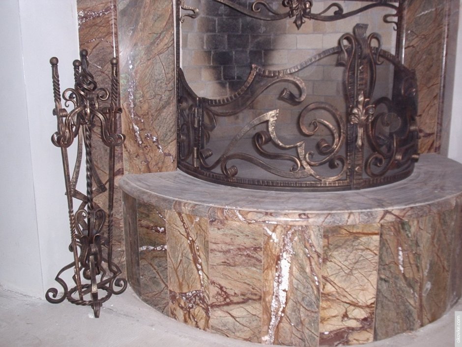 Кованые ограждения для каминов