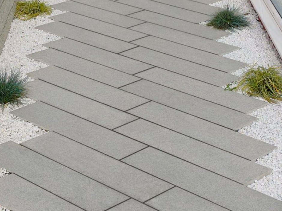 Гранитные плиты мощения ландшафт